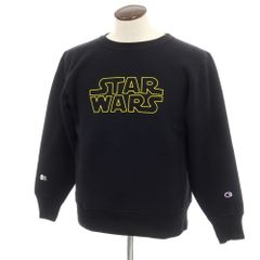 【中古】チャンピオン Champion BEAMS別注 コットンポリエステル STAR WARSロゴ クルーネック スウェット ブラック【サイズL】【メンズ】