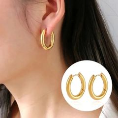 【高品質✨】シンプルフープピアス2.1　ステンレスジュエリー　金属アレルギーOK つけっぱなしOK 温泉プール海OK