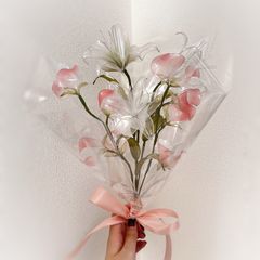 【お得なブーケ】百合とスイートピー のブーケ
