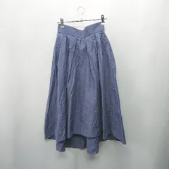 ◇ Θ ROPE ロペ 前後アシンメトリー ミディ フレア スカート サイズ 36 パープル系 レディース E  【1410290008621】