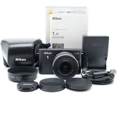 ショット数1032回、カメラケース付き。★新品級★ Nikon 1 J1 標準ズームレンズキット [ブラック]ケース有