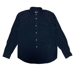 COMME des GARÇONS HOMME PLUS 縮絨 レギュラーカラー 長袖シャツ Polyester Shirt ポリ縮 シャツ ポリエステルシャツ PJ-B004 BLACK L GARCONS コムデギャルソンオムプリュス BLACK ブラック