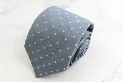 ヒルトン ブランド ネクタイ ストライプ柄 ドット ヘリンボーン柄 シルク コットン イタリア製 PO メンズ ブルー HILTON 【中古】