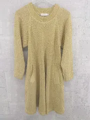 ◇ Otto オットー ラメ ニット 長袖 膝丈 ワンピース M ゴールド *  【1002797549570】のサムネイル