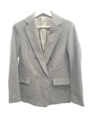 ◇ ⊇ UNIQLO ユニクロ 千鳥格子 長袖 テーラードジャケット サイズS ブラウン系 レディース E  【1505290037914】