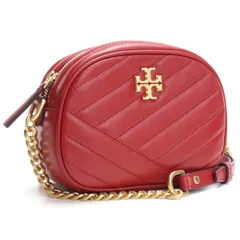 純正保護袋ダメージ箇所Tory Burch トリーバーチ KIRA CHEVRON QUILT 60227 斜め掛け ショルダーバッグ RED APPLE レッド系 レディース