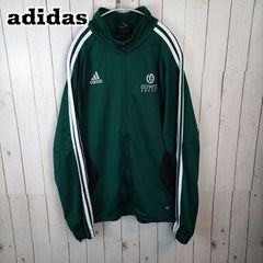 adidas アディダス トラックジャケット 刺繍 ジャージ メッシュ切替 サッカー OLYNPUS スポーツ グリーン