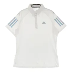 サイズ：M ADIDAS GOLF アディダスゴルフ HB3618 ボタンダウン 半袖ポロシャツ  ホワイト系 [240101507894] ゴルフウェア レディース ストスト
