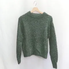 ◇ ⊇ H&M エイチアンドエム ラメ入り 長袖 ニット サイズXS グリーン レディース E  【1412090038778】