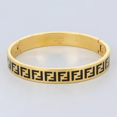 【中古】 FENDI （フェンディ） FFﾛｺﾞ ﾊﾞﾝｸﾞﾙ フォーエバー フェンディ ブレスレット 小物 ﾌﾞﾚｽﾚｯﾄ/ﾊﾞﾝｸﾞﾙ/ｱﾝｸﾚｯﾄ ゴールド Goldのサムネイル