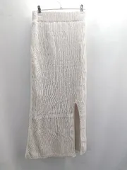 ◇ ◎●未使用●Θ GRL グレイル ウエストゴム　ニット ロング丈 ストレート スカート サイズ M ホワイト系 レディース E  【1411280042793】