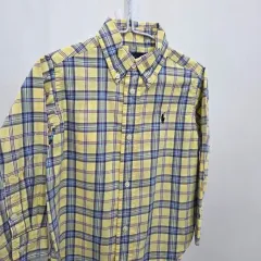 2t 90 ポロ Ralph Lauren(ラルフローレン) 黄色 チェック シャツ