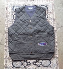 Barbour キルティングベスト グレー/赤 38タイムセール3時間限定 