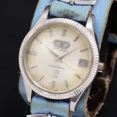 手巻き シチズン クリスタルセブン 23石 ACSS2901a-T シルバー文字盤 デイデイト レディース腕時計 KRK 2000000 NSK