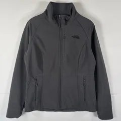 古着 ザ・ノースフェイス THE NORTH FACE ナイロンジャケット シェルジャケット フルジップ ワンポイント フリース M  ダークグレー レディース