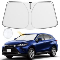 【特売】「車種専用」5starトヨタ ハリアー 80系 フロントサンシェード 車用サンシェード 遮光フロントシェイド HARRIER 80系 2020年6月-現行 サンシェード UVカット 高密度生地 日焼け防止 劣化防止 断熱 簡単着脱 折り畳み式サンシェー