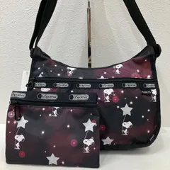 5266　LeSportsac　レスポートサック　ショルダーバッグ　 クラシックホーボー　エッセンシャル　PEANUTS　コラボ　SNOOPY　 スヌーピー　星　Snoopy in the Stars　スヌーピーインザスターズ　ナイロン　ポーチ付き　レディース