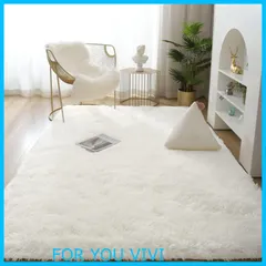 【在庫セール】カーペット ラグ 洗える ラグマット 滑り止め付 防ダニ 抗菌 防臭 4色選べる 1年中使えるタイプ 北欧 ふわっと手触り 優しいフランネルラグ 絨毯 折り畳み (120x160cm 無地 アイボリー)