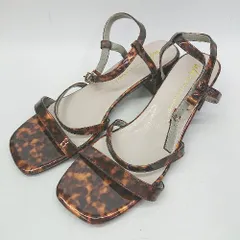 ◇ WA Oriental Traffic スクエアトゥ　べっこう柄　大人 サンダル サイズLL ブラウン系 レディース E  【1507080006155】