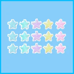 装飾 かわいい 男の子 女の子 DIY アップリケ 刺繍 補修 パッチ おしゃれ 15枚セット 小さい星 ワッペン アイロン GOODCHI