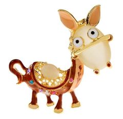 ロバ ドンキー ブローチ 動物 アニマル 可愛い 驢馬 馬 アニメ調 馬 ホース ポップ ヴィンテージ アンティーク 絵本 ピンブローチ かわいい