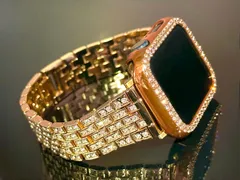 R@Apple Watchステンレスバンドアップルウォッチキラキラ保護カバー
