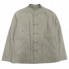美品 23aw ナイジェルケーボン NIGEL CABOURN USMC JACKET STRIPE QUILT USMCジャケット ストライプキルト リバーシブル 10ozデニム バックサテン ブルゾン アウター 48 グリーン/■A20/メンズのサムネイル