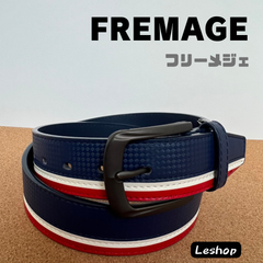 FREMAGE フリメージェ/ ネイビー /ベルト/美品/ゴルフ/メンズ