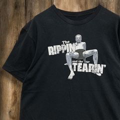 BJJN ネタ Tシャツ ビンテージ 古着 黒 the rippin and the tearin おじさん セクシー 水着 L相当サイズ 2503  2980 p10