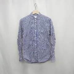 ◇ ⊇ Delicious デリシャス ギンガムチェック柄 長袖 シャツ サイズ2 ブルー系 メンズ E  【1503060007969】