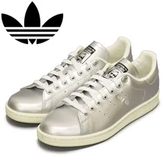 adidas (アディダス) JI2930 STAN SMITH W スタンスミス レディース スニーカー シルバーメタリック/シルバーメタリック/コアブラック AD317 24.5cm