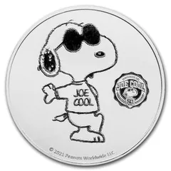 2021（新品・カラー）クール・ジョー（スヌーピー） 1オンス銀貨 2021 1オンス銀貨 Peanuts