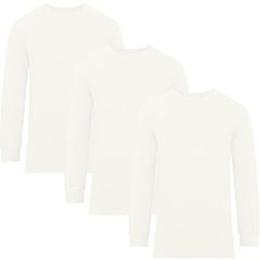 fun. WARMACTIVE メンズ クルーネック 3枚セット WHITE L 帝人フロンティア企画