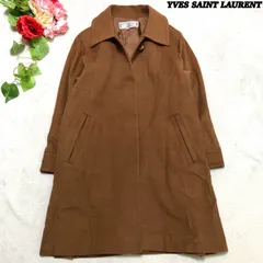 イヴサンローランYves Saint Laurent シャギーウールチェック柄