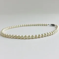 貝パールネックレス/約6.5mm約42cm/ホワイトピンク/made in japan