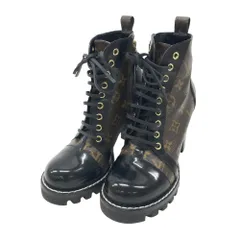 LOUIS VUITTON ルイ ヴィトン  スタートレイル ブーツ モノグラム ブラック系 38 レディース [240101356467]