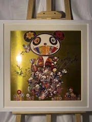 Amazon.co.jp: 額装済み村上隆 版画 赤ちゃんパンダが群れてます
