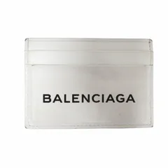 バレンシアガ BALENCIAGA 490620 エブリデイ レザー カードケース ロゴ 定期入れ 皮革 白 ホワイト