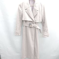■ ⊇ ◎ tocco closet トッコ クローゼット トレンチ風 長袖 チェスターコート サイズM ピンク レディース E 【1502180049026】のサムネイル