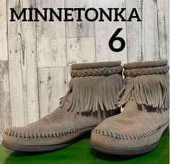 NINNETONKA スタッズ付きフリンジモカシン　6