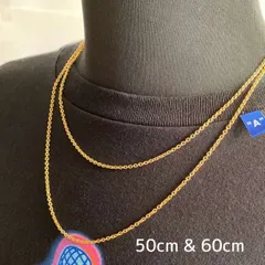 2set ゴールド チェーンネックレス メンズ レディース アクセサリー