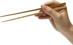 LamPlanning 熊本産 お弁当専用箸 竹箸 日本製 携帯用 耐久性 耐湿性 スス竹 19.5cm( 茶)