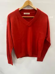 f667⚫︎MISCHMASCH⚫︎ミシュマシュマッシュ⚫︎Vネックニット⚫︎セーター⚫︎sizeM⚫︎赤