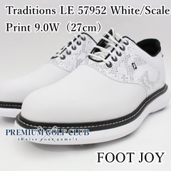 新品 フットジョイ トラディションズ Traditions LE 57952 ホワイト/Scale Print 9.0W（27cm） シューズ 2024年 数量限定 日本未発売 US天然皮革モデル！ [6260]