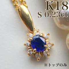 【買取店】K18 サファイヤ 取り巻きダイヤ ※ペンダントトップのみ　B8840
