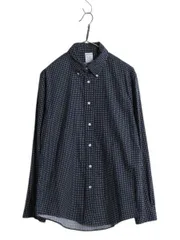 【お得なクーポン配布中!】 ブルックスブラザーズ 総柄 長袖 ボタンダウン シャツ メンズ М / 古着 スーピマ コットン BD 長袖シャツ ワイシャツ カジュアル きれいめ