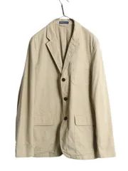 【お得なクーポン配布中!】 00s ポロ ラルフローレン コットン テーラード ジャケット 42 メンズ L 程/ 古着 00年代 オールド ブレザー チノ パチポケ ベージュ サマー