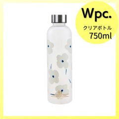 Wpc. patterns ウォーターボトル メリーフラワーオフ 750ml 水筒 ボトル 大きい 大容量 可愛い かわいい 透明 メモリ付き 会社 オフィス ジム 水分管理