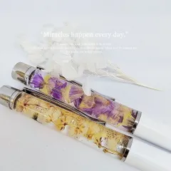 ハーバリウムボールペン　2本セット　HBS017　白２本★