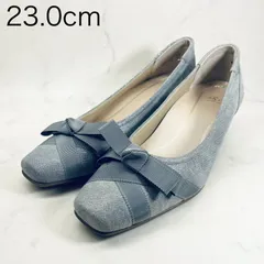 【新品 訳あり】【3E】リズラフィーネ　グログランリボンパンプス　23.0㎝　グレーメタリック